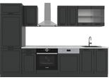 Vicco Cucina Componibile R-Line, 300 Cm , Pl Marmo, Casa Di Campagna Antracite/Antracite