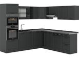 Vicco Cucina Angolare Completa R-Line, 237 X 247 Cm , Pl Antracite, Casa Di Campagna Antracite/Antracite