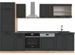 Vicco Cucina Componibile R-Line, 300 Cm , Pl Antracite, Antracite Casa Di Campagna/Rovere Dorato