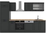 Vicco Cucina Componibile R-Line, 300 Cm , Pl Rovere, Casa Di Campagna Antracite/Antracite