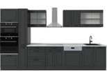 Vicco Cucina R-Line, 350 Cm , Pl Marmo, Casa Di Campagna Antracite/Antracite