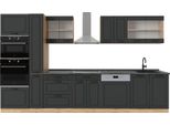 Vicco Cucina Completa R-Line, 350 Cm , Pl Antracite, Antracite Casa Di Campagna/Rovere Dorato