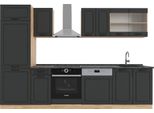 Vicco Cucina Componibile R-Line, 300 Cm Senza Piano Di Lavoro, Antracite Casa Di Campagna/Rovere Dorato