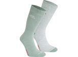 Craghoppers - Calze Insetto-Repellenti Per Uomo/Donna Unisex (Confezione Da 2) CG2111 (43 Eu - 47 Eu) (Grigio Morbido/Verde Lichene Screziato)