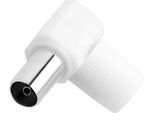 Force Power, Connettore Tv Coassiale 9,52 Mm Angolato A 90°, Schermato, Bianco