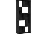 Vidaxl Libreria Look Rovere Nero 67X24X161 Cm Materiale A Base Di Legno