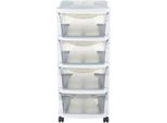 Bama Commode Met Wieltjes Wit 36X40X80 Cm