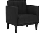 Vidaxl Poltrona Con Braccioli Nera 53 Cm In Tessuto
