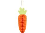 Decorazione In Carta A Nido D'ape Carota, Arancione, 20 Cm