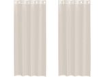Vidaxl Tende In Voile Con Occhielli 2 Pz. Crema 140X225 Cm