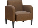 Vidaxl Poltrona Con Braccioli Marrone 54 Cm In Pelle Finta