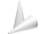 Cono Di Polistirolo Bianco 26 Cm X 12 Cm 5 Pezzi Artigianato Decorazione Floristica Da Tavolo