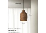 Lampada A Sospensione, Lunghezza Regolabile, Design A Risparmio Energetico, Luce Calda, Marrone-D30Cm