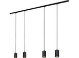 Sistema A Binario Briloner Rail, Set Completo, 4X Pendenti GU10, Alimentazione, Nero, 1,5 M