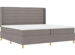 Vidaxl Letto A Molle Con Materasso Taupe 140 X 200 Cm Tessuto