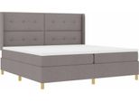 Vidaxl Letto A Molle Con Materasso Taupe 140 X 200 Cm Tessuto