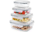 Contenitori Per Alimenti Vilde Contenitori In Vetro Barattolo Per Alimenti Con Coperchio E Guarnizione 4 Pz.