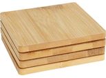 Excellent Houseware | Set Di Sottobicchieri - 4 Pezzi - Bambù - Pratico Ed Elegante Per La Cucina E La Tavola