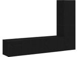 Vidaxl Set Di Mobili Tv 4 Pezzi Look Rovere Nero 130,5 X 30 X 140 Cm