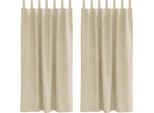 Vidaxl Tende Oscuranti 2 Pezzi Crema 140 X 175 Cm Velluto