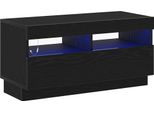Mobile Tv Vidaxl Look Rovere Nero 80 X 35 X 40 Cm Materiale A Base Di Legno