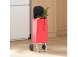 Vidaxl Carrello Spesa Rosso 35 X 28 X 92 Cm Tessuto Oxford