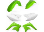 Kit Carene 6 Pezzi Acerbis Modello 2008 Verde/Bianco Per Kawasaki Kx 450 F