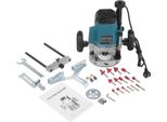 Fresatrice Elettrica Per Legno, Potenza 2200W, Velocità 10000-23000 Giri/Min, Blu, 2200W
