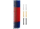 Vidaxl Spazzola Di Raffreddamento Rossa E Blu 20 X 9 X 50 Cm Plastica E Acciaio