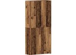 Vidaxl Scarpiera Con Ripiano Marrone 80 X 35,5 X 180 Cm Materiale A Base Di Legno