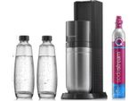 Macchina Per Soda E Acqua Frizzante Sodastream - Duo Black - 2 Caraffe Di Vetro - 1 Ricarica Di Gas Da 60 Litri