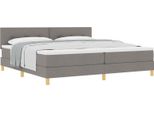 Vidaxl Letto A Molle Con Materasso Taupe 200 X 200 Cm In Tessuto
