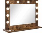 Vidaxl Specchio Per Lavabo Con Specchio Rovere Fumé 60 X 45 X 18 Cm