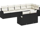 Vidaxl Set Di Divani Da Giardino Con Cuscini 8 Pezzi 289 X 124 X 85 Cm In Poly Rattan
