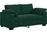Vidaxl Divano A Due Posti Verde Scuro 160X77X82 Cm Velluto
