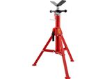 Supporto Per Tubi Con Testa A V, Capacità 1/8"-12"", Altezza Regolabile 28""-52"", Supporto Per Martinetto Per Tubi Da 2500 Lb. Capacità Di Carico, Cavalletto Pieghevole Portatile Per Tubi, Alloggiamento Acciaio Al Carbonio, Resistente"
