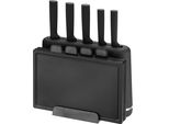 Maestro MR-1412-BLACK Knife Set With Block + Cutting Board Set Black