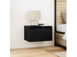 Vidaxl Comodino A Parete Look Rovere Nero