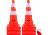 Cono Di Sicurezza, Cono Stradale, 30,5 X 71,1 Cm, Arancione, Collari Riflettenti, Cono Stradale
