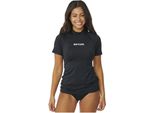 Rip Curl Classic Surf Upf Rashguard Da Donna A Maniche Corte Nero M Donna Nero M