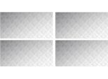 Vidaxl Gradino Rettangolare 4 Pezzi Argento 100 X 50 Cm Alluminio