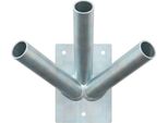 Vidaxl Portabandiera Argento 10,5 X 7,5 Cm Acciaio