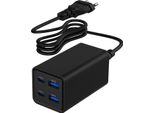 Gembird Universal Charger 65W Gan 2Xusb-A 2Xusb-C Fast Charger Black