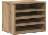 Vidaxl Organizzatore Da Tavolo In Rovere Artisan 36 X 26 X 29,5 Cm