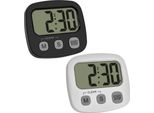 Tfa-Dostmann 38.2057 Cronometro Digitale Per Sport/Cucina/Studio, Cronometro E Orologio, Display Grande, Timer Da Cucina, Timer Sportivo: Senza Batteria: Nero + Bianco