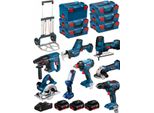 Bosch Kit 18V BK802 (Gst18V-Lis+Gks18V-Li+Gbh18V-21+Gws18-125V-Li+Gsr18V-55+Gsa18V-Lic+Gdx18V-180+Gli18V-300+3X5,0Ah+Gal18V-40)