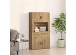 Vidaxl Credenza Artisan Rovere 80 X 33 X 150 Cm Materiale A Base Di Legno