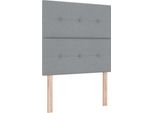 Vidaxl Led Letto A Molle Con Materasso Grigio Chiaro 80 X 200 Cm Tessuto