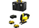 Seghetto Alternativo Stanley Fatmax SFMCS600M2T (2 X 4,0 Ah + Caricabatterie + Tstak Vi)