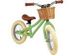 Bigjigs Balance Bike - Bicicletta Per Bambini Verde Con Cestino E Adesivi